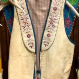 A close up of the front of a vest