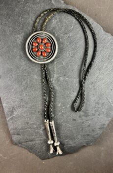 Mediterranean Red Coral Bolo Tie