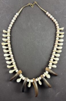 Bear Claw & Elk Ivory Necklace by Quill Bill