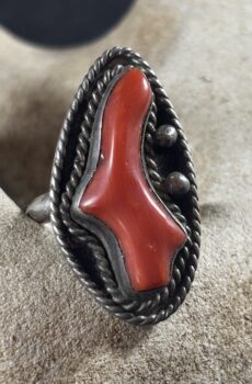 Vintage Red Coral Ring