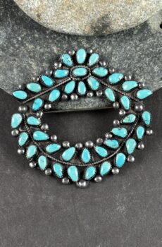 Turquoise Cluster Pin, c.1960