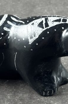 Black Walking Bear Fetish by Garrick Acque, Zuni