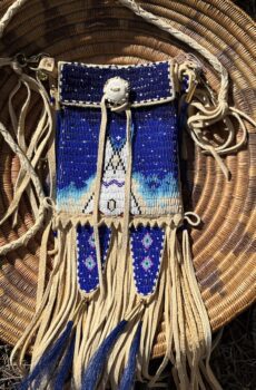 Beaded Bag on Smoked Elk Hide