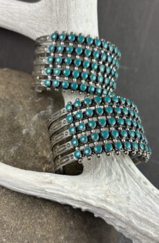 Zuni Blue Gem Row Bracelets