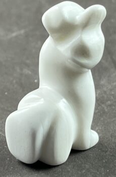 Zuni White Alabaster Cat