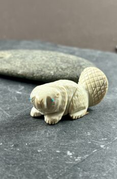 White Stone Beaver Fetish