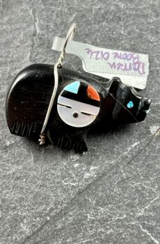 Black Jet Bear Fetish Pendant