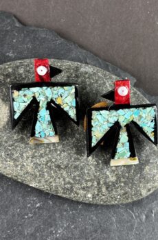 Thunderbird Earrings by Jay Aguilar, Kewa