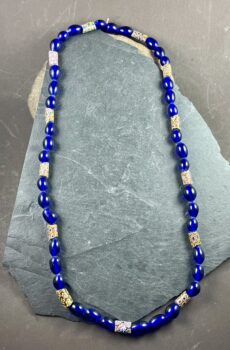 Vintage Cobalt & Ulillefione Bead Necklace