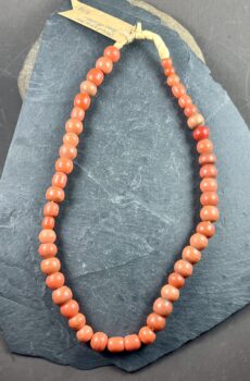 Vintage Red Coral Bead Necklace
