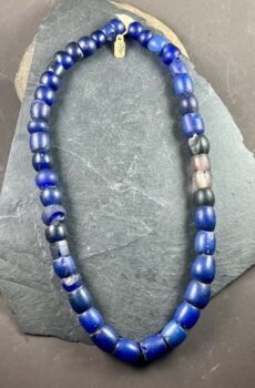 18th Century Dutch Cobalt Bead Necklace