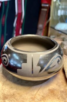 San Ildefonso Pueblo Black on Black Bowl
