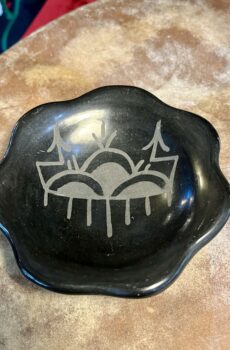 Santa Clara Pueblo Black on Black Plate