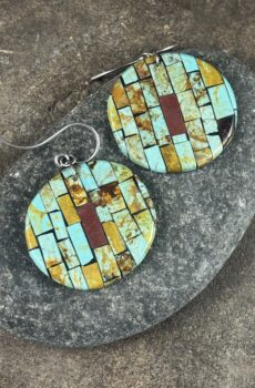 Kewa Mosaic Turquoise Inlay Earrings