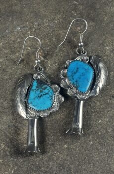 1970s Turquoise Squash Blossom Earrings