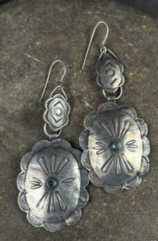 1940s Era Concho Earrings