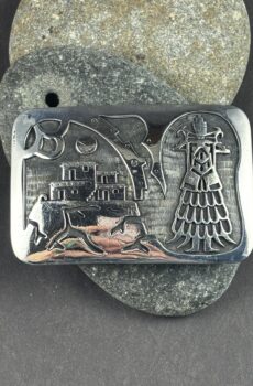 Hopi Overlay Buckle by Joe Josytewa