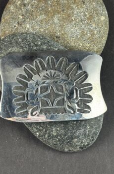 Sterling Overlay Buckle by Phillip Honanie, Hopi