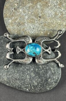 Tufa Cast Buckle with Turquoise