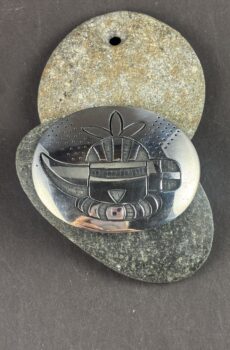 Overlay Sterling Buckle by Manuel Honyungowa, Hopi